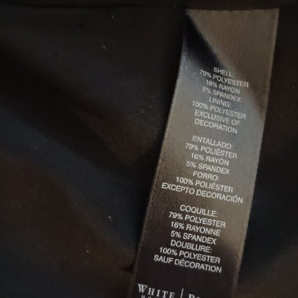 White House Black Market Black Double-Breasted Trench Coat Women’s Large EUC - Picture 9 of 16